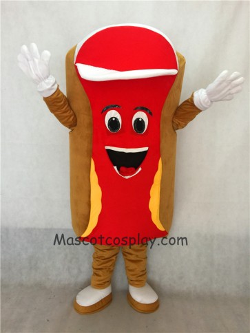Food Promotion Snack Red Hot Dog Mascot Costume Fancy Dress Outfit