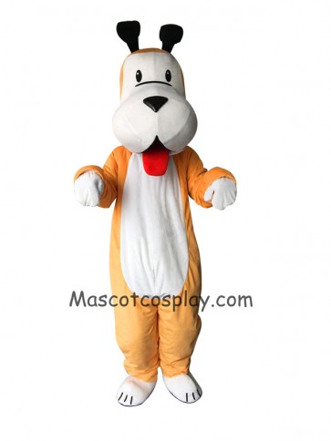 Cute White and Yellow Dog Mascot Costume