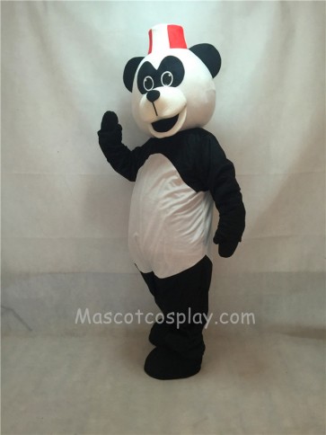 Cute Peter Panda with Hat Mascot Costume