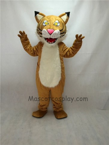 New Fierce Yellow Eyes Wildcat Mascot Costume