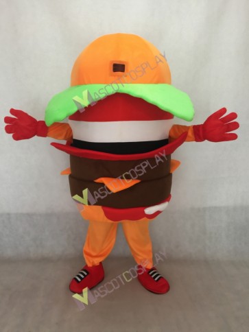 Food Hamburger Mascot Costumes with Cheese Outfit