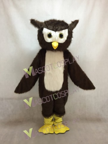Brown Owl Plush Mascot Costume
