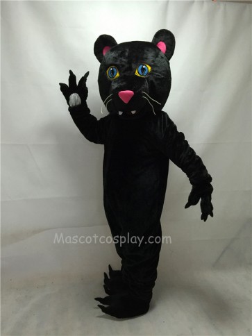 Fierce New Black Panther Mascot Costume with Blue Eyes 