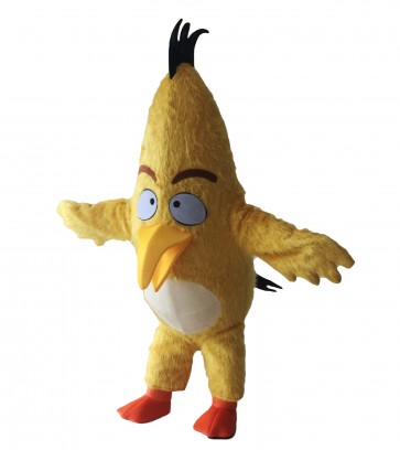 Movie Yellow Angry Birds Chuck Mascot Costume
