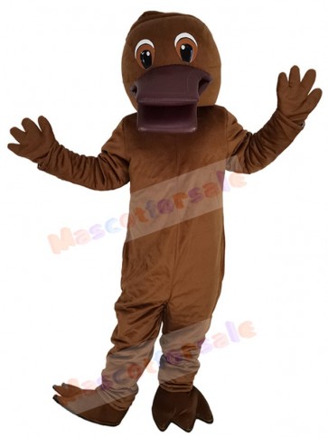 Lovely Brown Platypus Mascot Costume Animal