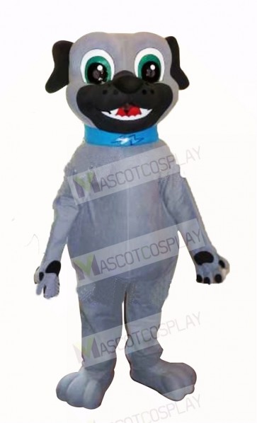 Grey Puppy Dog Mascot Costume Cartoon