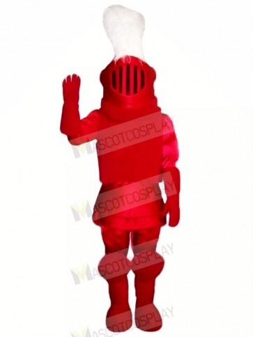 Fashion Red Knight Mascot Costume People