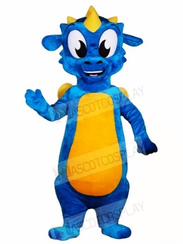Blue Dragon with Yellow Wings Mascot Costumes  