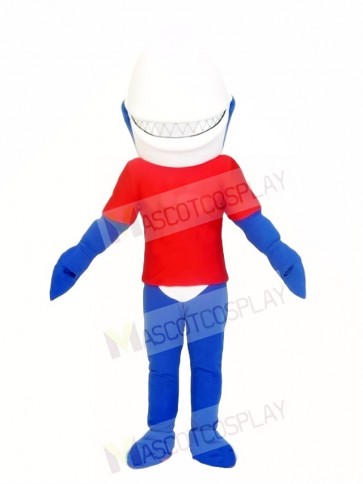 Blue Smile Shark Mascot Costumes Sea 
