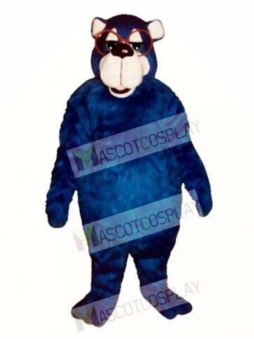 Fat Country Bear with Glasses Mascot Costume