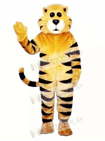 Cute Tan Meow Cat Mascot Costume