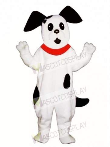 Cute Spot Dog with Collar Mascot Costume