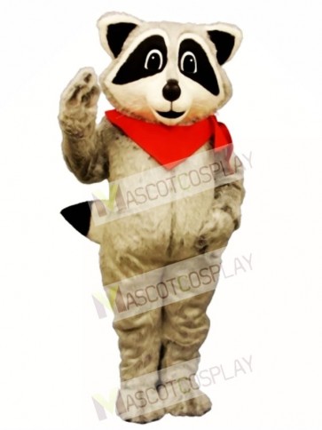 Raccoon with Neckerchief Mascot Costume