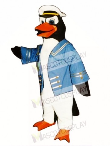 Cute Admiral Perry Penguin Mascot Costume