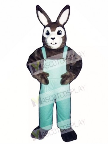 Easter J.R. Bunny Rabbit with Bib Overalls Mascot Costume
