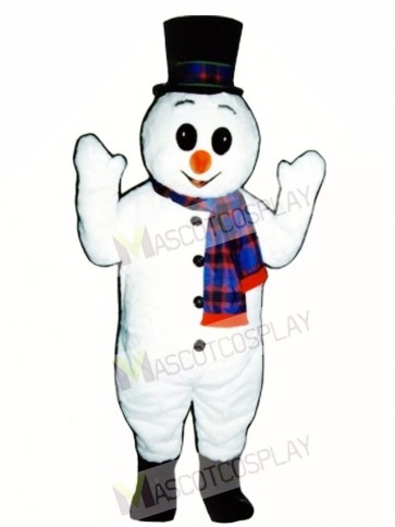 Extra Round Snowman with Hat & Scarf Christmas Mascot Costume