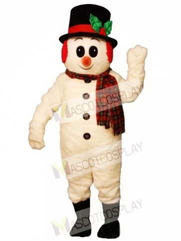 Cute Crystal Snowboy with Hat, Muffs & Scarf Mascot Costume