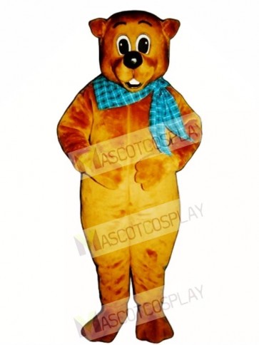 Chuckie Woodchuck with Neckerchief Mascot Costume