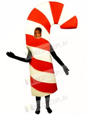Open Face Candy Cane Mascot Costume