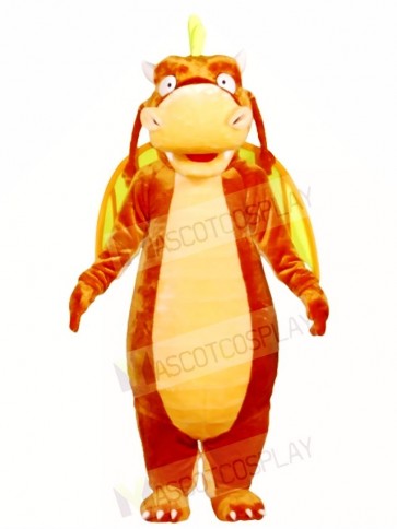 Brown Dragon with Wings Mascot Costumes 