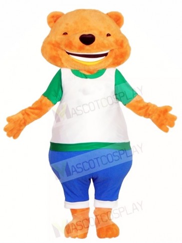 Big Smiling Fluffy Bear Mascot Costumes Animal
