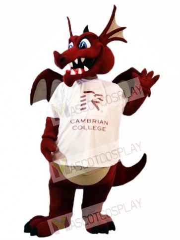 Wine Dragon with Wings Mascot Costumes