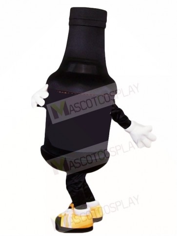 Black Beer Bottle Mascot Costumes Drink