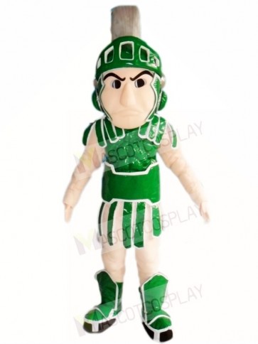 Green Spartan Knight Mascot Costumes People