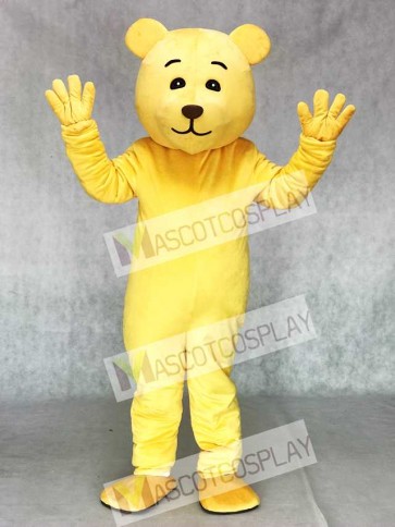 Cute Yellow Teddy Mascot Costume Animal