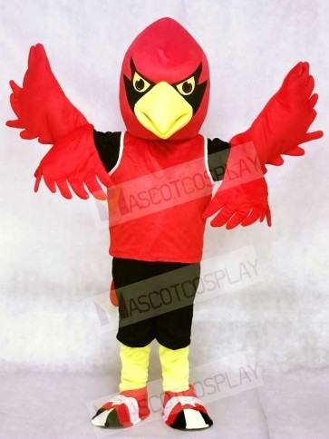 Red Cardinal with Vest Mascot Costumes Bird Animal
