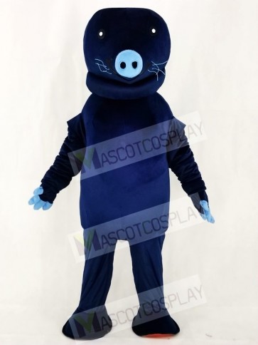 Zoo Navy Blue Manatee Mascot Costumes Animal 