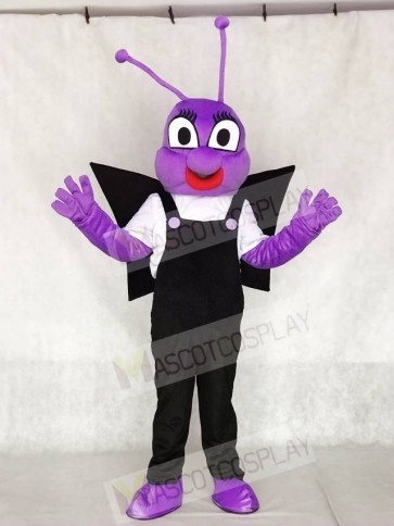 Purple and Black BEE Dudu Bobo Toot Mascot Costumes Insect