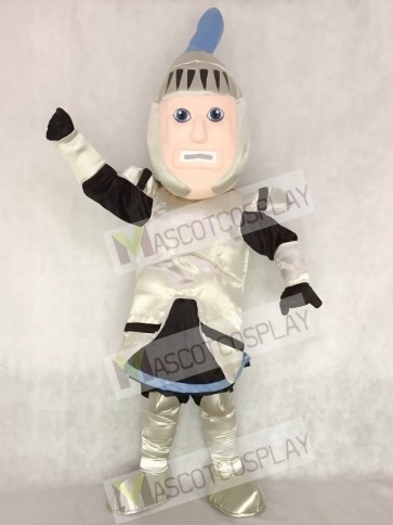 Silver Armour Knight College of St Rose Mascot Costume People  