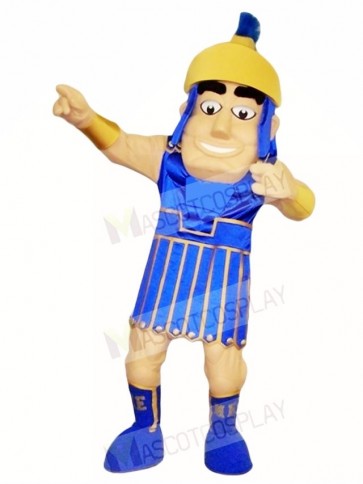 Blue Spartan Warrior Mascot Costumes People 