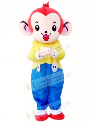 Monkey in Blue Overalls Mascot Costumes Animal 