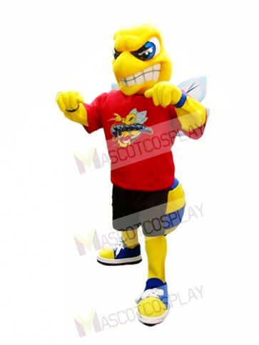 Yellow and Royal Blue Hornet Mascot Costume Insect Mascot Costumes