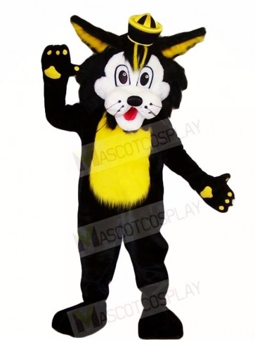Black Wild Cat Mascot Costumes Animal 