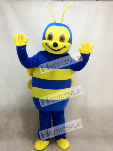 Lovely Blue Bee Mascot Costume