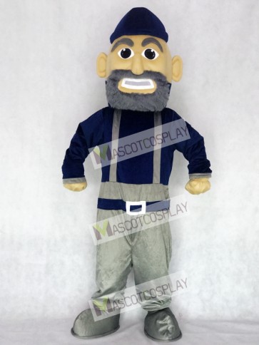 Navy Blue and Gray Mariner Mascot Character Costume