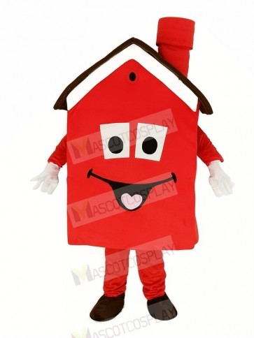 Red Housing Mascot House Mascot Costume Home Mascot Cartoon