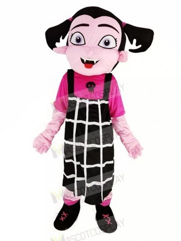Vampire Girl with Dress Mascot Costumes Cartoon