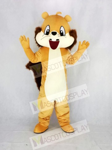 Cute Brown Squirrel Mascot Costume Cartoon
