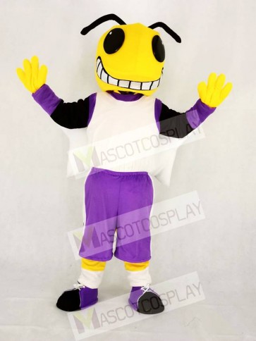 Yellow Hornets with White Vest Mascot Costume