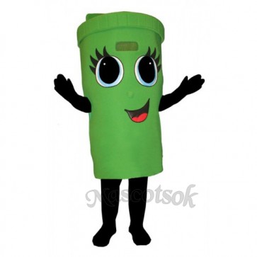 Girl Recycle Can Mascot Costume