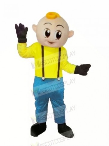 Boy in Yellow Shirt Mascot Costume