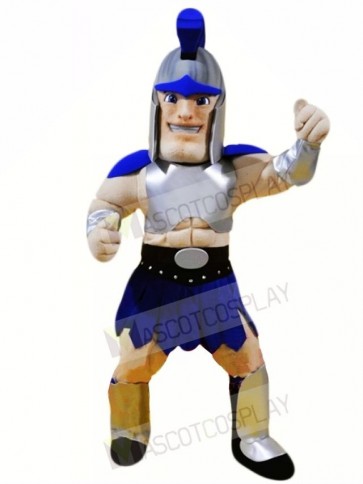 Blue Spartan Mascot Costume 