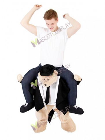 Piggyback Rabbi Carry Me Ride on Rabbi Bear Mascot Costume  