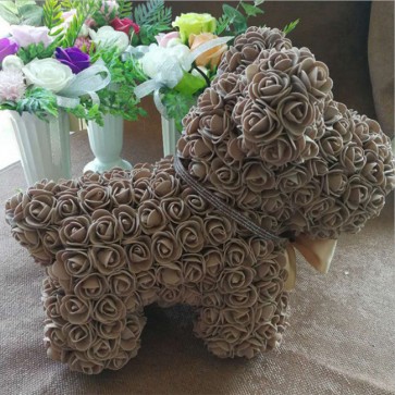 Brown Rose Puppy Dog Flower Puppy Dog Best Gift for Mother's Day, Valentine's Day, Anniversary, Weddings and Birthday