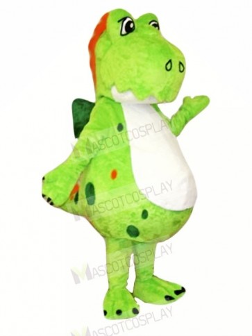 Fluffy Green Dinosaur Mascot Costumes Cheap