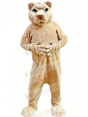Tan-colored Lion Mascot Costumes Adult	